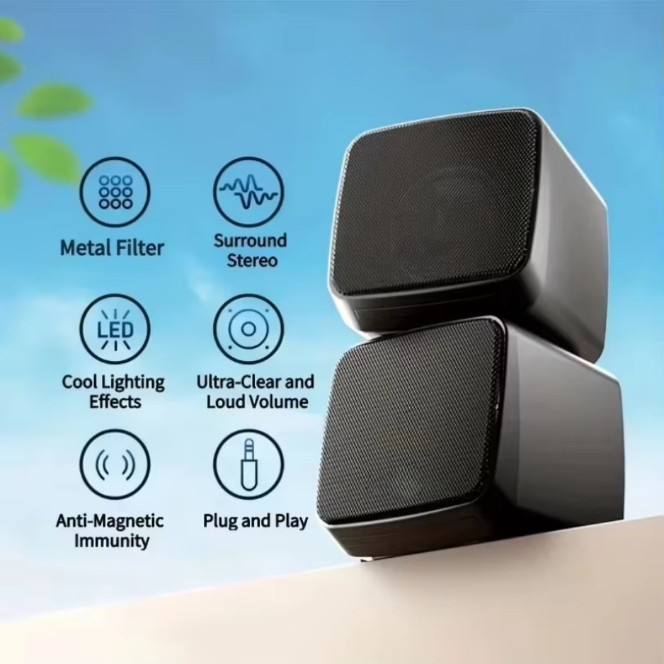 Stereo Sound Mini Speakers Wit - Home Cinema Tv ulasan dan harga