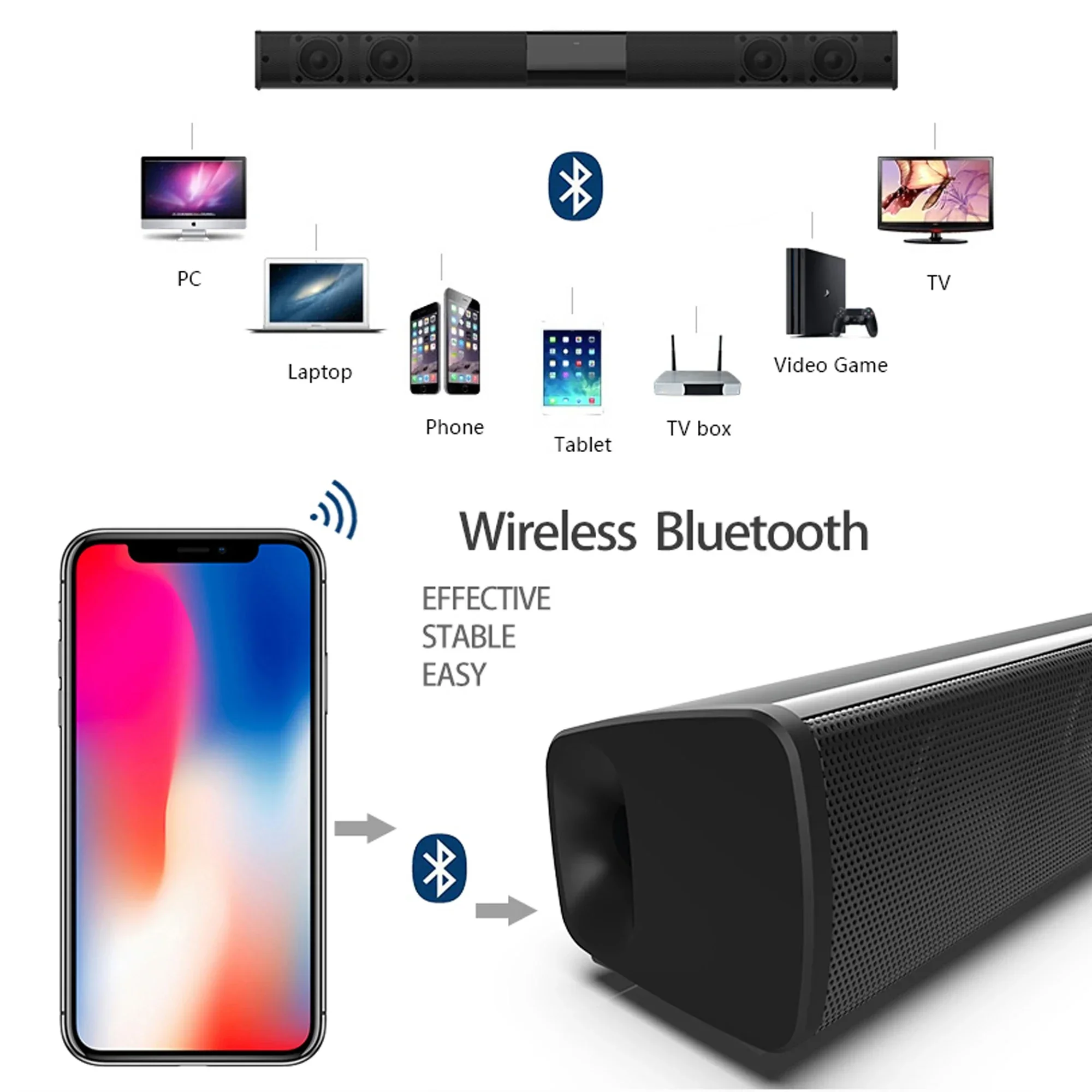 40W Bluetooth 5.3 Speaker With - Home Cinema Tv ulasan dan harga