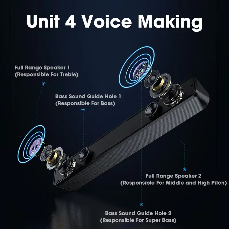 Bluetooth Soundbar for TV Comp - Home Cinema Tv ulasan dan harga